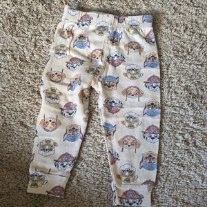 Paw Patrol Kids Leggings - Cream with Multicolor Characters